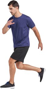 5 Pack Men's Dry Fit T Shirts, Athletic Running Gym Workout Short Sleeve Tee Shirts for Men
